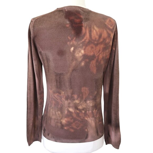 MARIKA CHARLES tie dye print Cashmere sweater & scarf sz 2 M - Picture 4 of 7